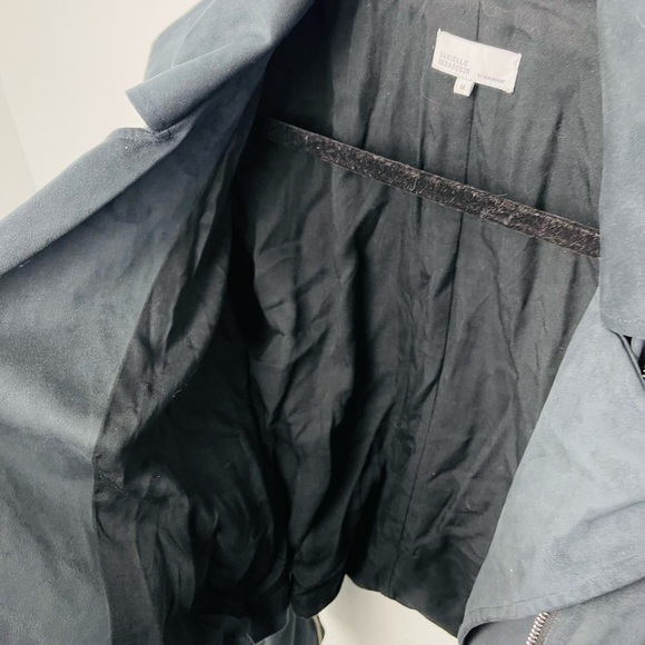 NWT We Wore What Danielle Bernstein 
Faux Suede Moto Leather Jacket 
Black  M - Picture 8 of 10
